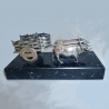 Silver figure Chariot with tame bulls
