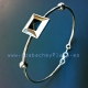 Bracelet silver and jet