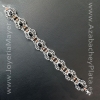 Silver and jet bracelet