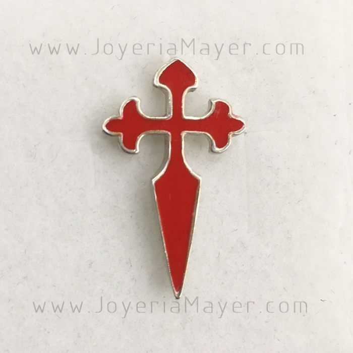 Pin cruz de Santiago de plata