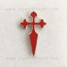 Santiago cross silver pin