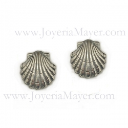 Compostela shell silver earrings
