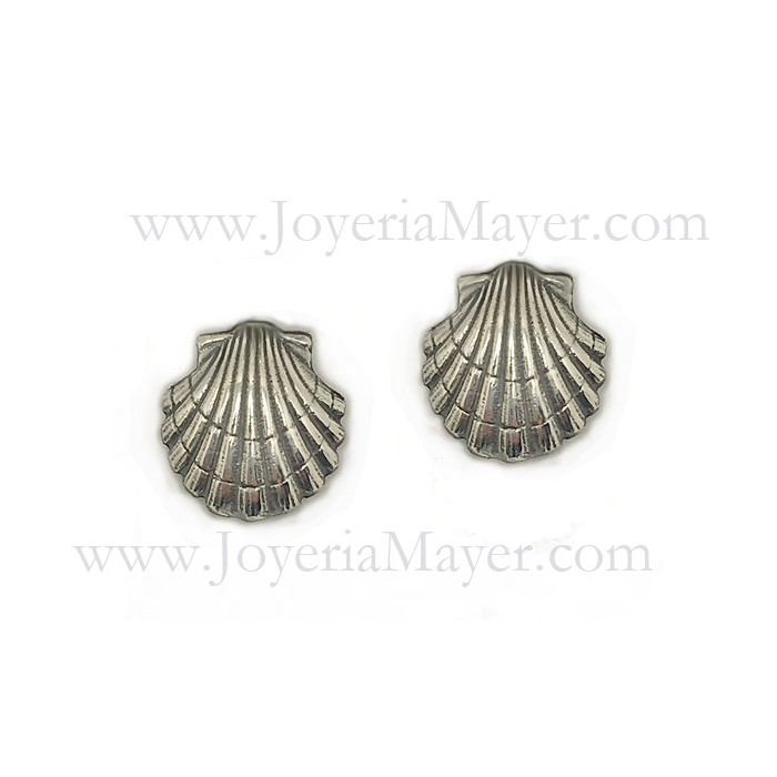 Compostela shell silver earrings