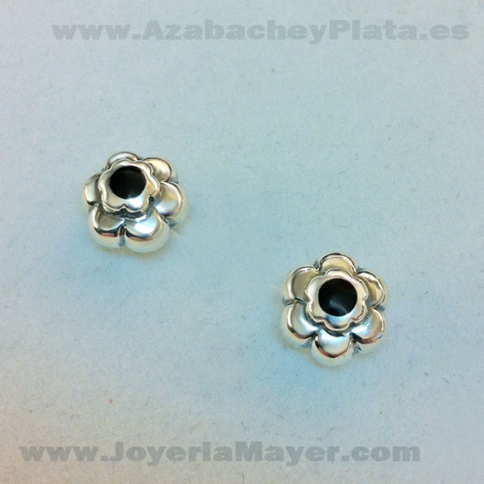 Pendientes de plata y azabache