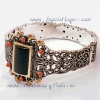 Pulsera de azabache, plata y oro