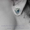Pendientes de plata y azabache 