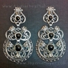 Pendientes tradicionales de plata y azabache