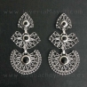 Pendientes tradicionales sapo de plata y azabache
