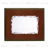Silver and wood tribute plaque