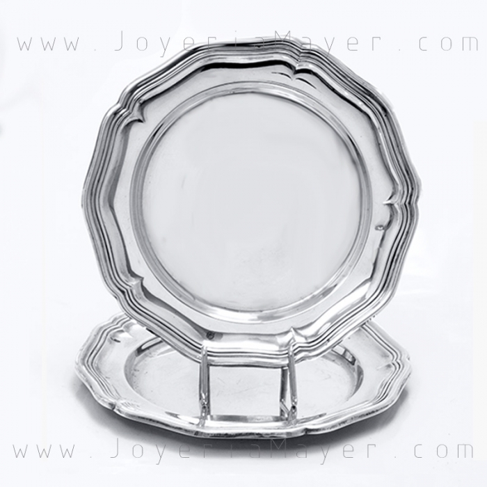 Plato de pan (pareja) de plata