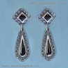 Pendientes de plata y azabache