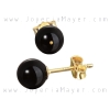 Pendientes de oro y azabache