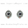 Pendientes de plata y azabache