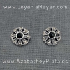 Earrings sterling silver and jet