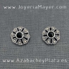 Earrings sterling silver and jet