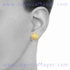 Pendientes de oro concha de Compostela