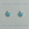 Compostela shell silver earrings