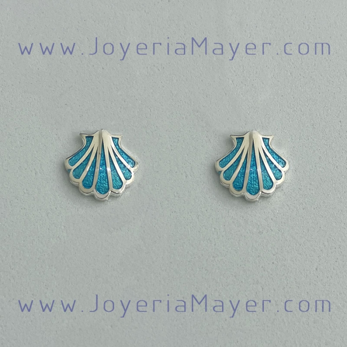 Compostela shell silver earrings