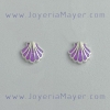 Compostela shell silver earrings