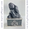 Jet and silver carving Woman and child pipers
