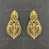 Pendientes tradicionales de plata dorados