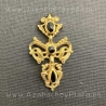 Colgante tradicional de plata dorado y azabache