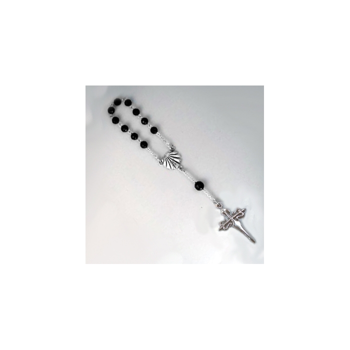 Silver and jet rosary of Saint James