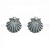 Pendientes de plata concha de Compostela