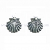 Pendientes de plata concha de Compostela