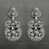 Pendientes tradicionales sapo de plata