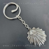 Keychain sterling silver shell compostela