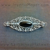 Broche de plata y azabache