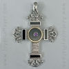 Cruz Pectoral de plata y azabache