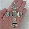 Cruz Pectoral de plata y azabache