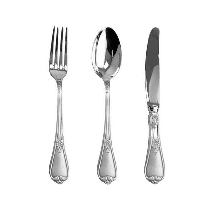 Set de 3 Cubiertos de plata