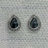 Pendientes de plata y azabache