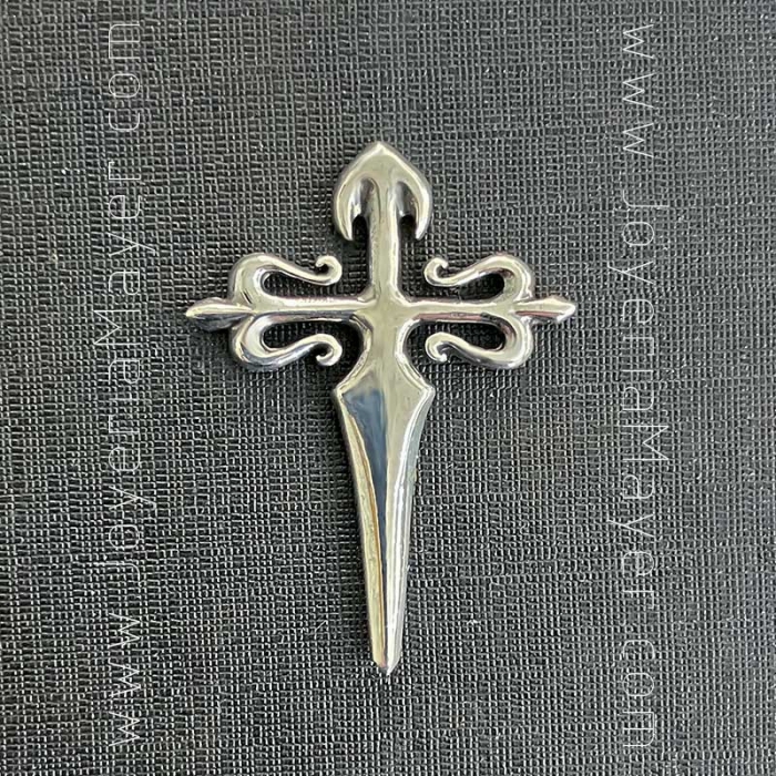Pin de plata cruz de Santiago
