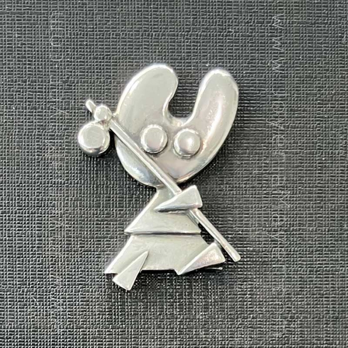 Pilgrim silver pin