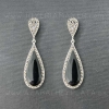 Pendientes de plata y azabache
