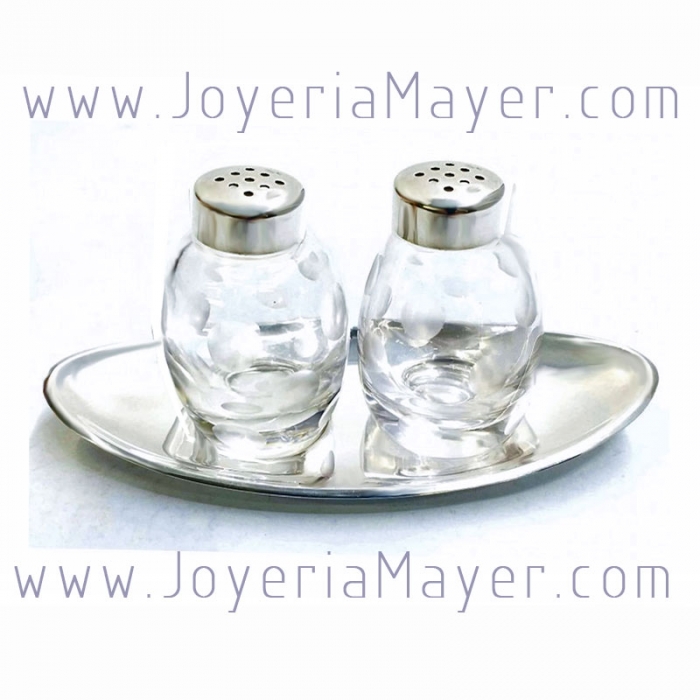 Set de sal y pimienta de plata
