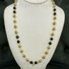 Collar de bolas de plata dorado y azabache tradicional gallego