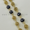 Traditional golden silver ball necklace