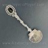 Silver and jet ladle spoon