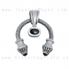 Colgante torque celta de plata y azabache