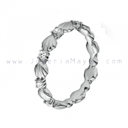 Anillo de plata conchas de Compostela