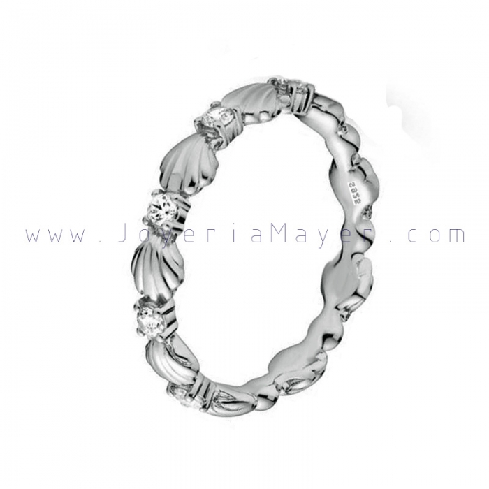 Anillo de plata conchas de Compostela