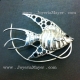 Silver and jet brooch