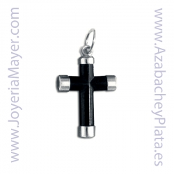 Cross silver and jet