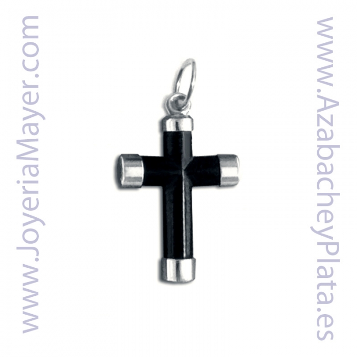Cross silver and jet
