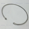 Collar torque celta de plata y azabache
